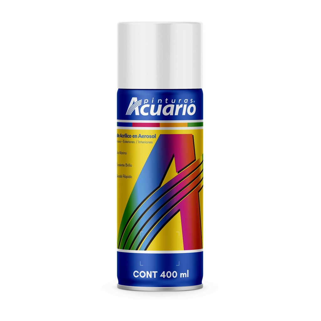 Pintura de Esmalte Acrílica, En Spray, Envase de 400 ml, Varios Colores