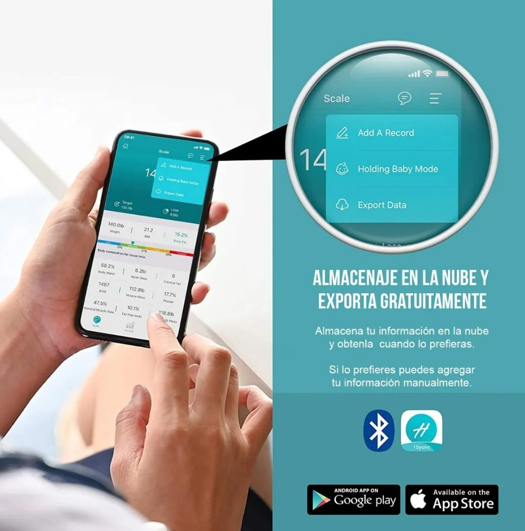 Bascula Digital Peso Corporal Sincroniza Tu Celular Vía App