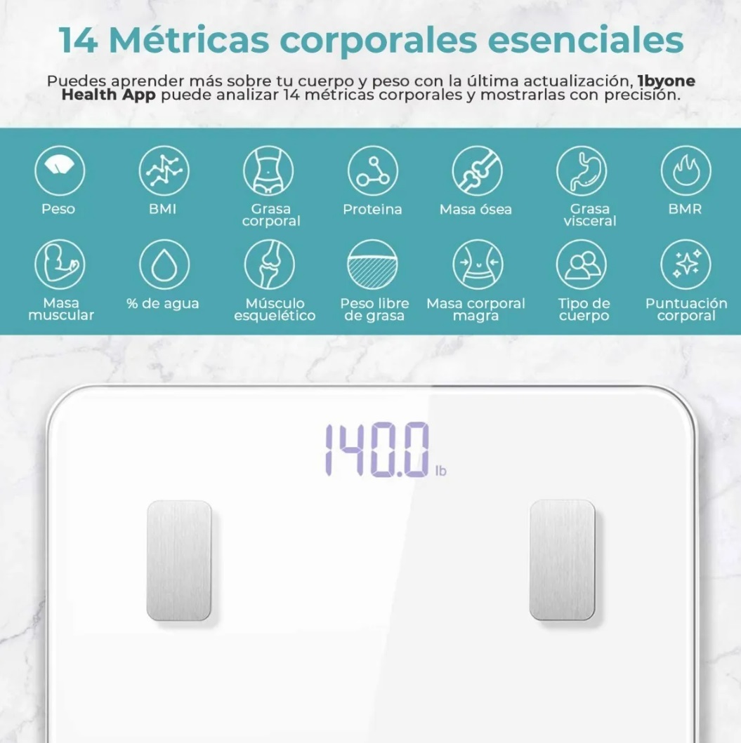 Bascula Digital Peso Corporal Sincroniza Tu Celular Vía App