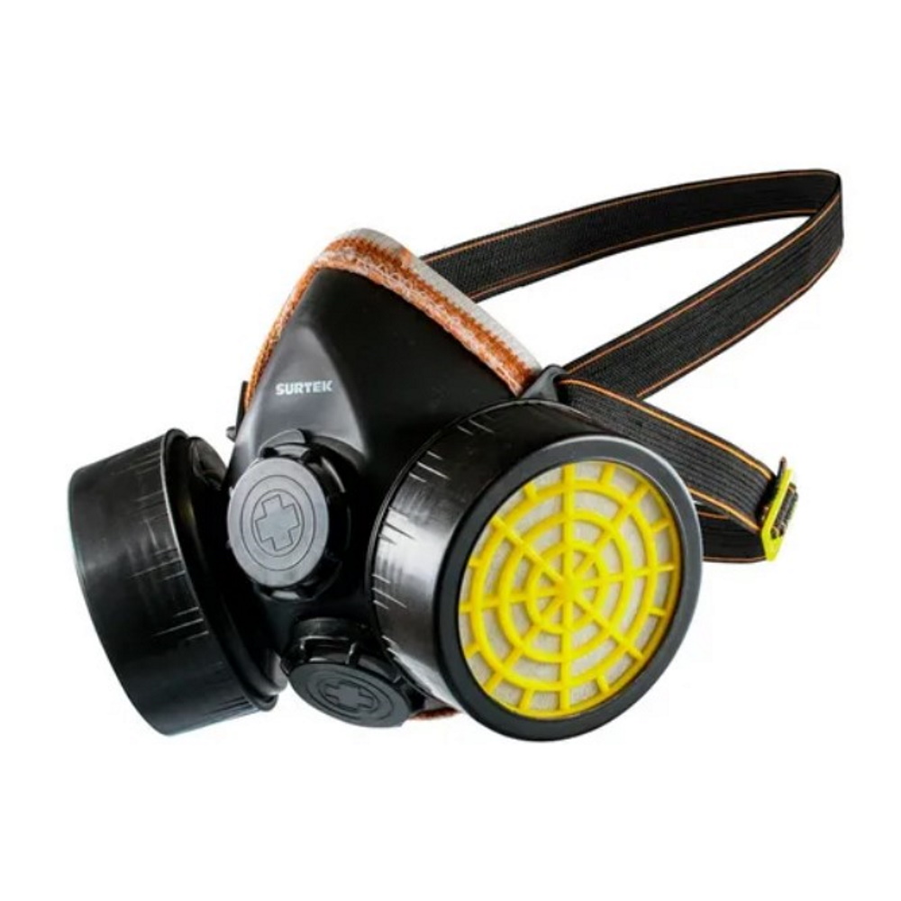 Mascarilla Respirador Plástico 2 Filtros Industrial Surtek
