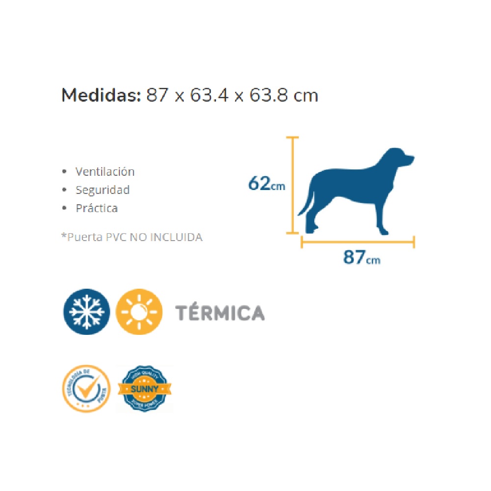 Casa Tipo Iglu Térmica Perro Mediano 87x63.4x63.8cm Sunny