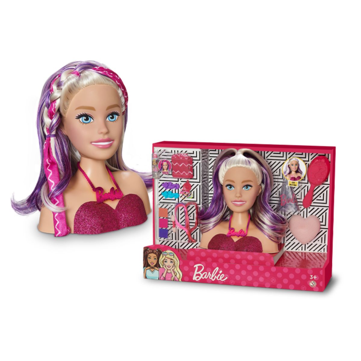 Barbie Muñeca Busto Para Peinar con accesorios Styling Head 21 cm
