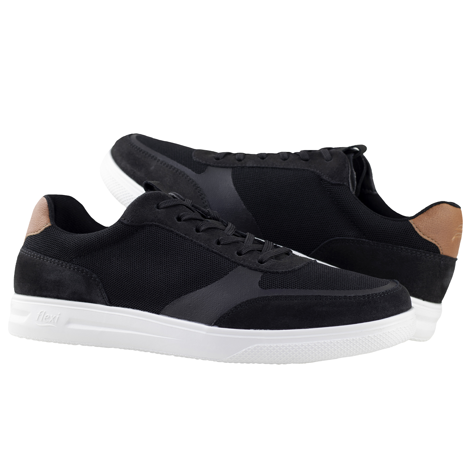 TENIS URBANO CLÁSICO FLEXI MATERIAL TEXTIL 401213 NEGRO ORIGINAL