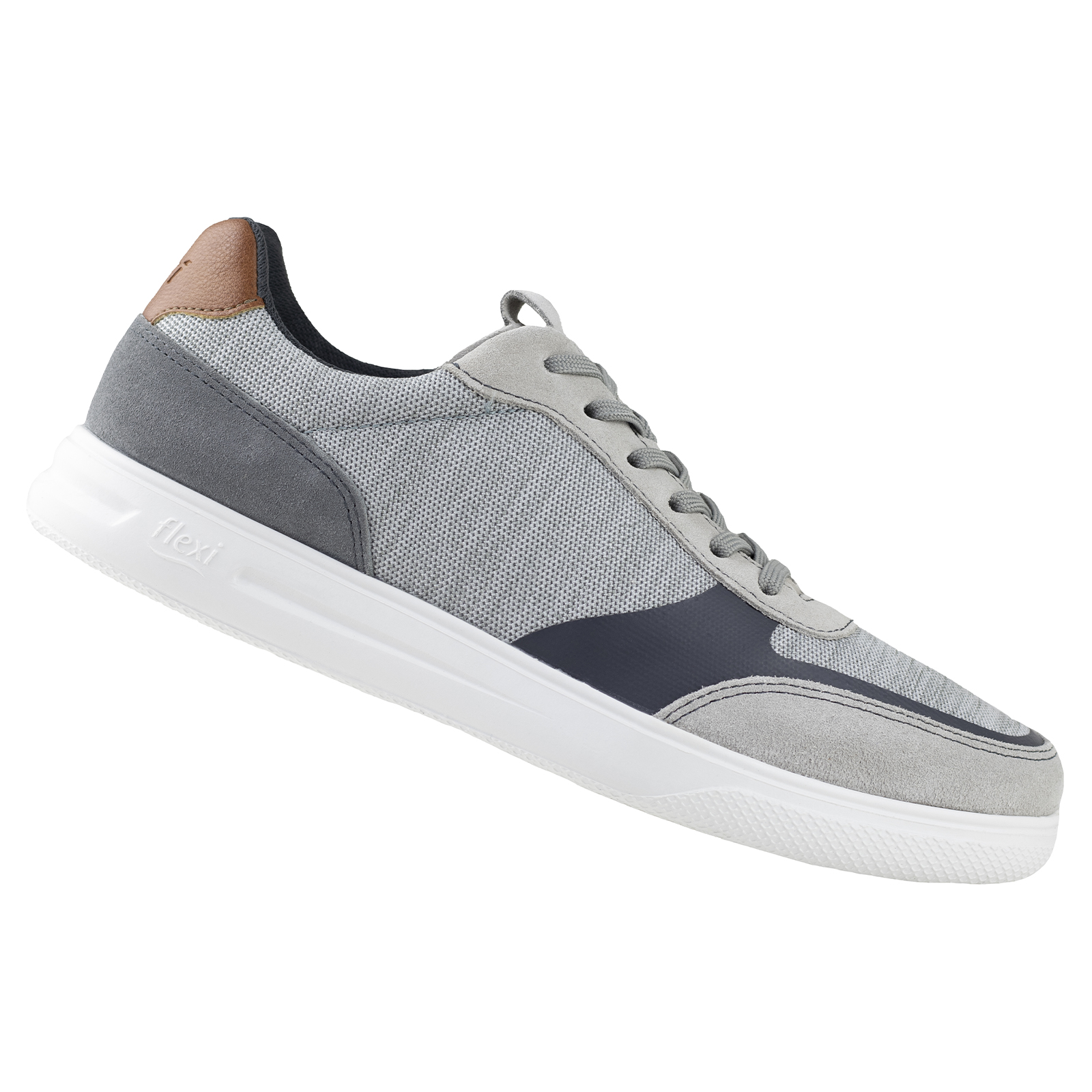 TENIS CASUAL DE TELA CABALLERO FLEXI 401213 GRIS ORIGINALES