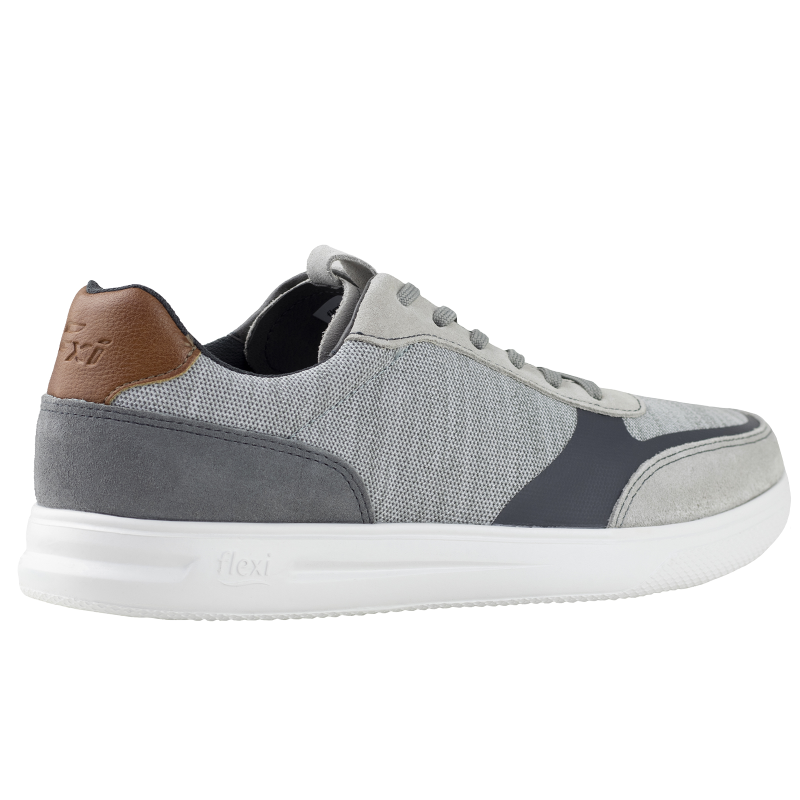 TENIS CASUAL DE TELA CABALLERO FLEXI 401213 GRIS ORIGINALES