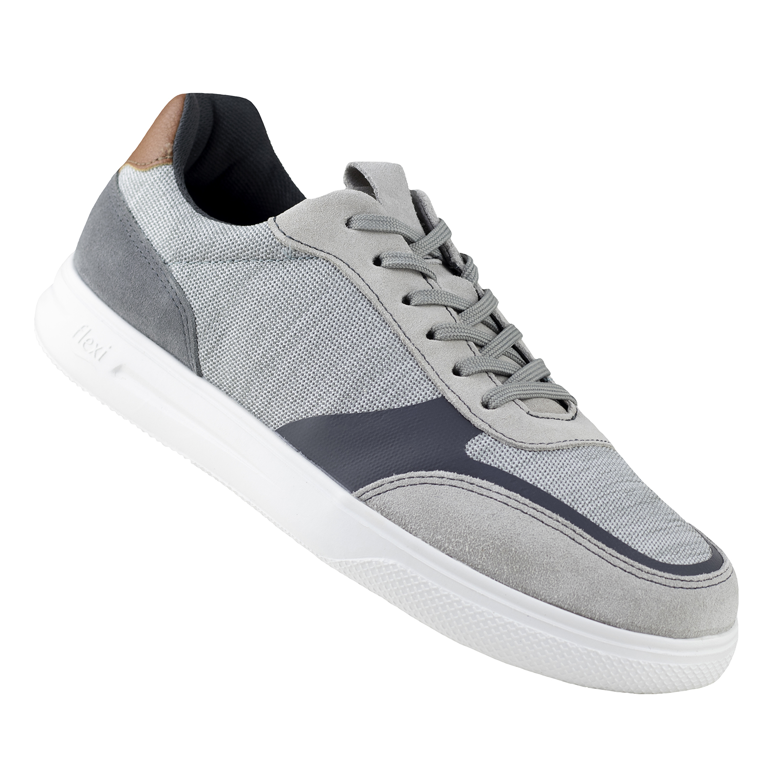 TENIS CASUAL DE TELA CABALLERO FLEXI 401213 GRIS ORIGINALES