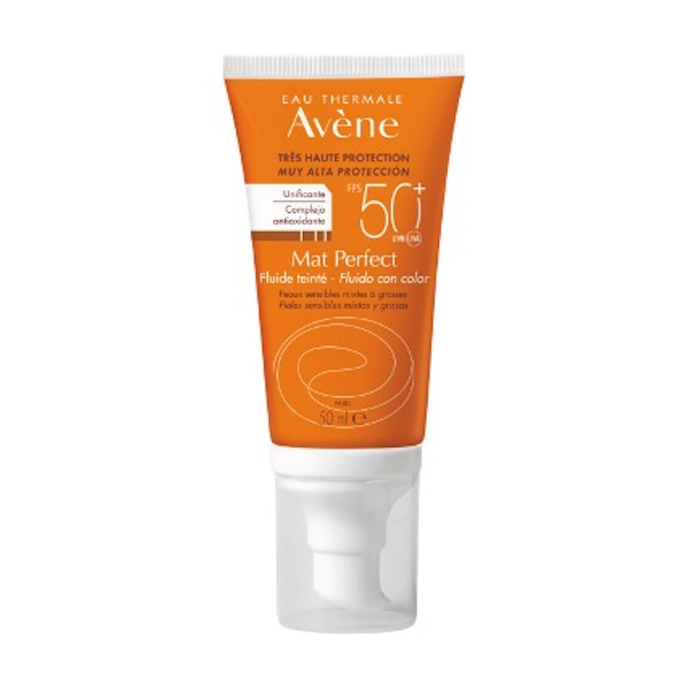 Avene Toque Seco Emulsión tintada resistente al agua, SPF 50+, 50 ml