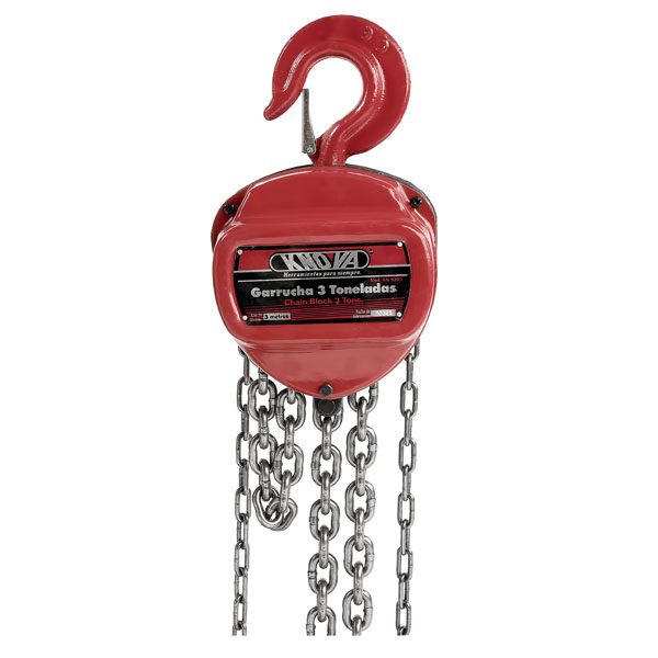 Knova Garrucha/Polipasto de tipo Cadena 3 Ton altura de elevación 3 metros