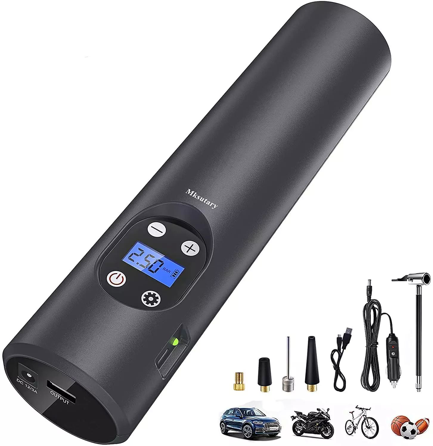 Bomba de aire eléctrica Honey Whale Mksutary Color Negro