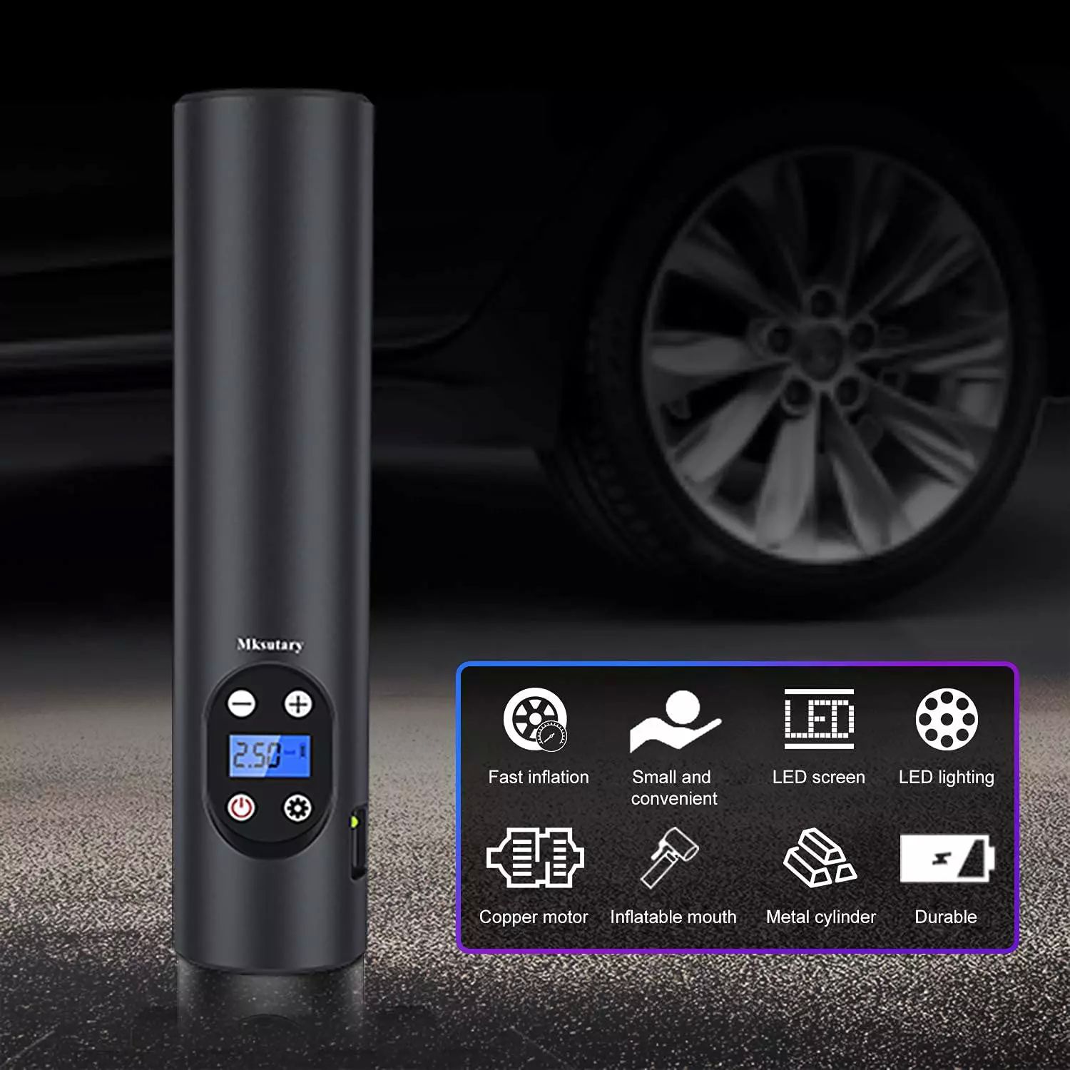 Bomba de aire eléctrica Honey Whale Mksutary Color Negro