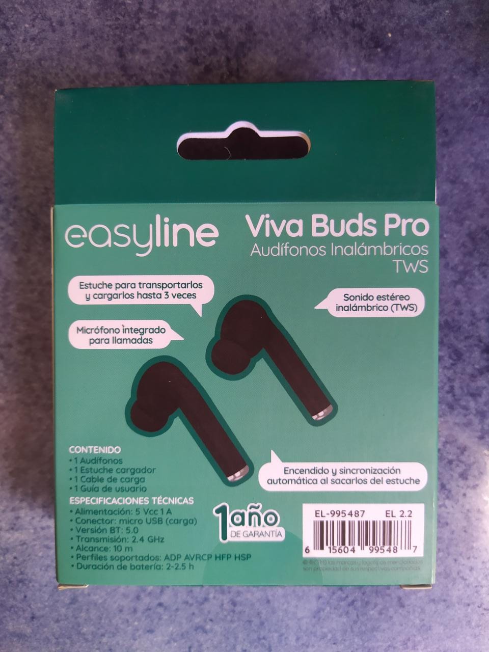 AUDIFONOS INALAMBRICOS EASY LINE BY PERFECT CHOICE VIVA BUNDS TWS