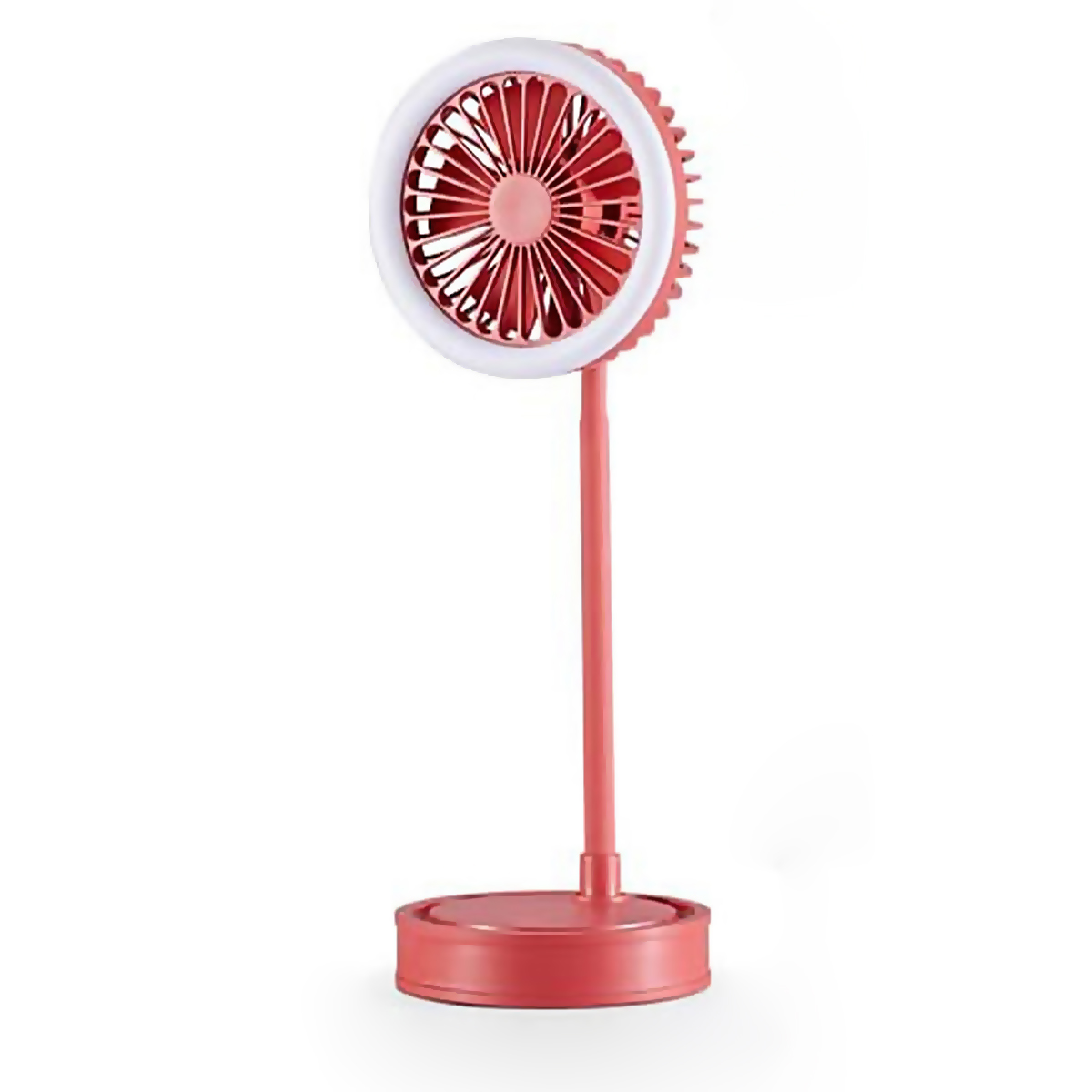 Ventilador portatil + lámpara luz Led de iluminación Recargable USB 3 potencias 360 grados