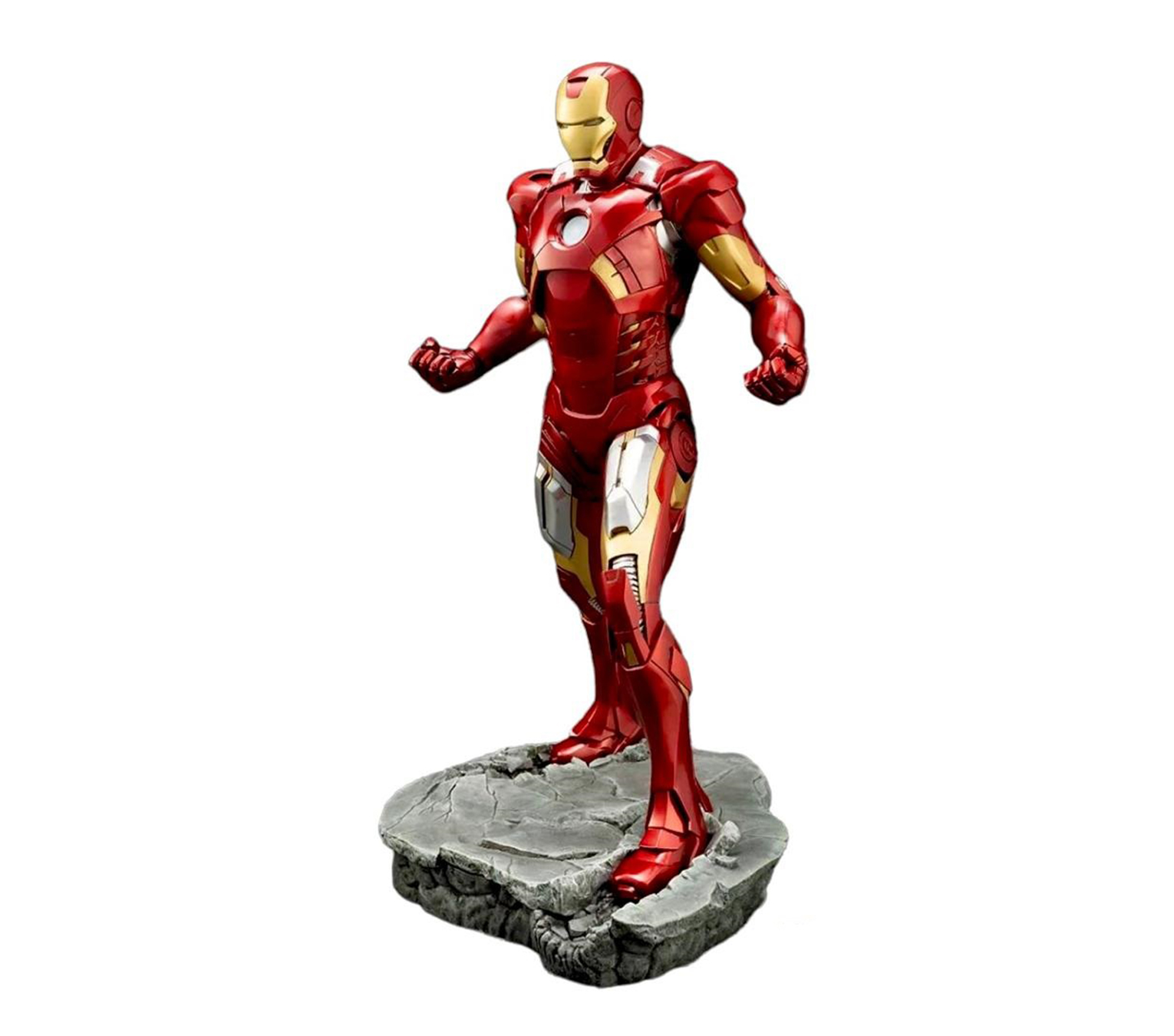 Figura de Accion Iron Man Mark 7 Coleccionable Figura Articulada con Hall Of Armor con Luz y  Batería Recargable 
