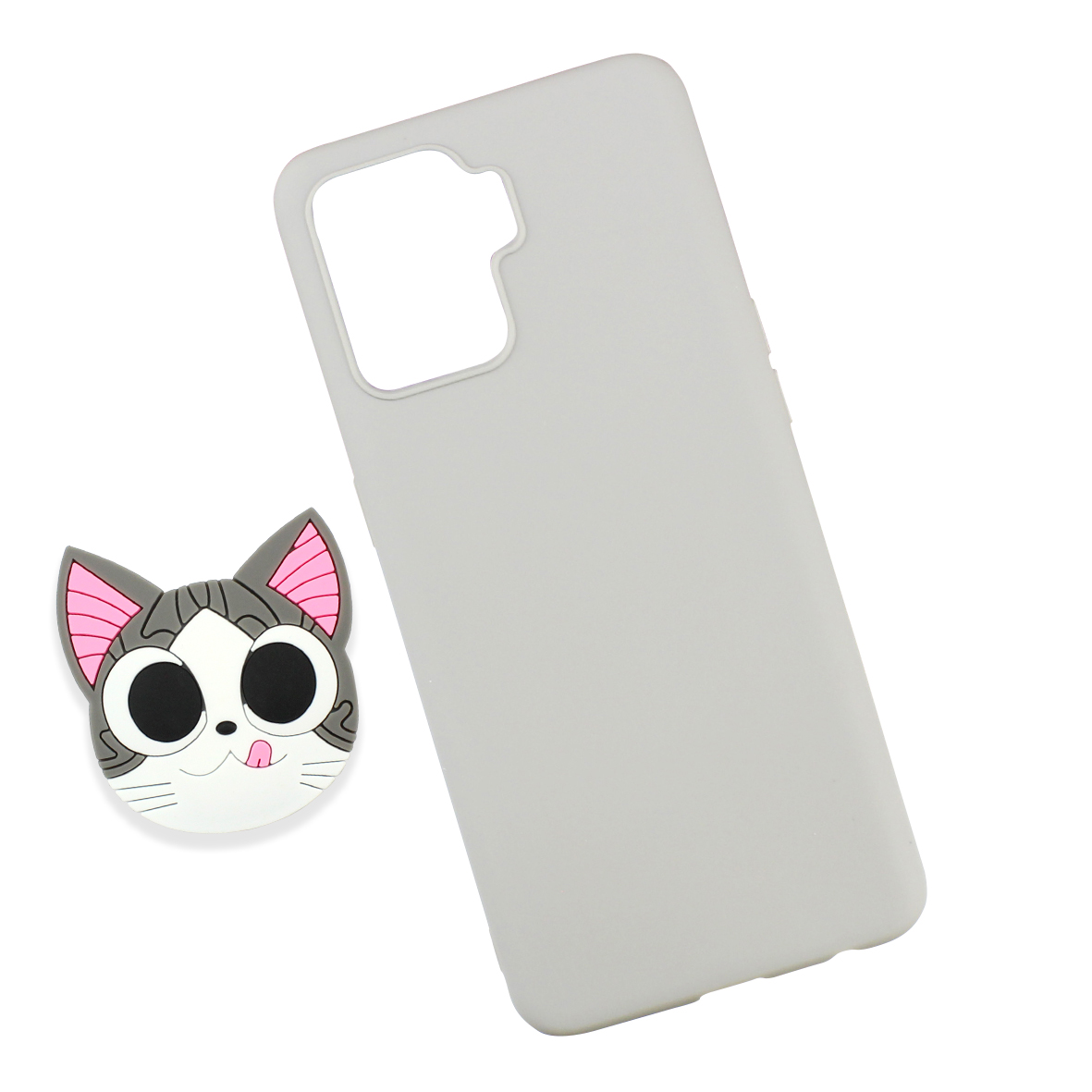 Funda Case Triche para OPPO RENO 5 LITE Diseño Gato Michi SO Color Gris