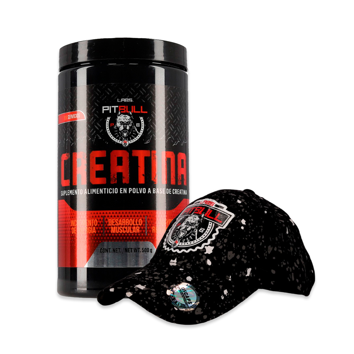 Suplemento Alimenticio Pblabs Creatina Pitbull Labs + Gorra Pitbull