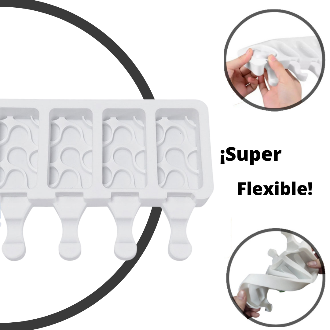 Molde De Silicón Lengua De Gato De Hielo Silicona Helado