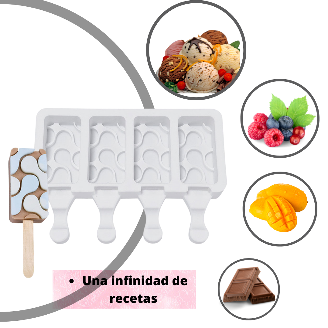 Molde De Silicón Lengua De Gato De Hielo Silicona Helado