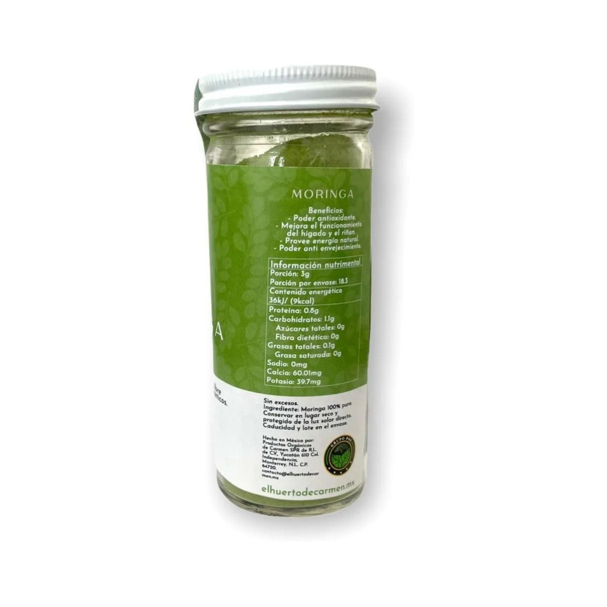Moringa En Polvo Orgánica Super Food 55g Huerto De Carmen