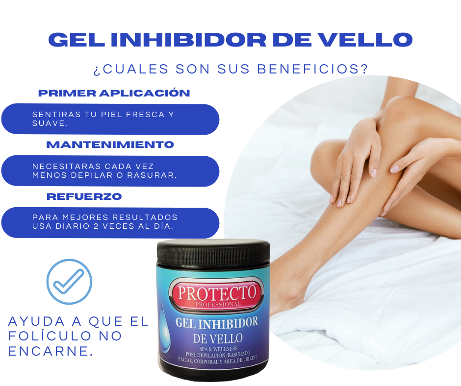Gel Inhibidor Vello Púbico Facial Corporal Post Depilación