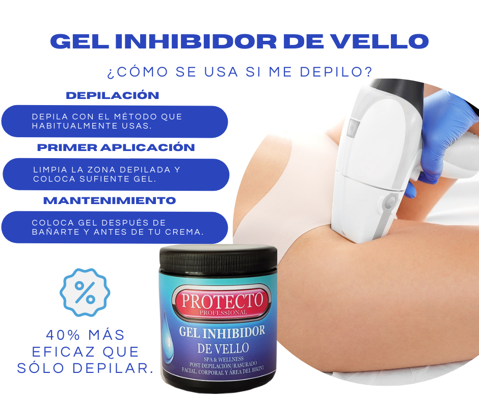 Gel Inhibidor Vello Púbico Facial Corporal Post Depilación