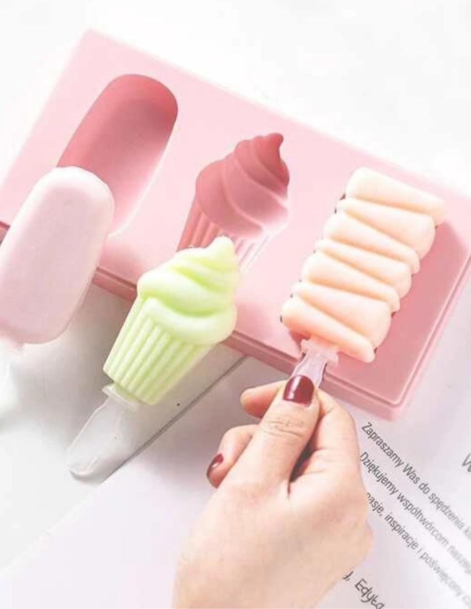 Molde De Silicon Repostería Paleta De Hielo Silicona Helado