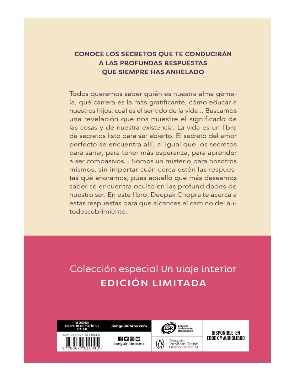 EL LIBRO DE LOS SECRETOS AUTOR  DEEPAK CHOPRA