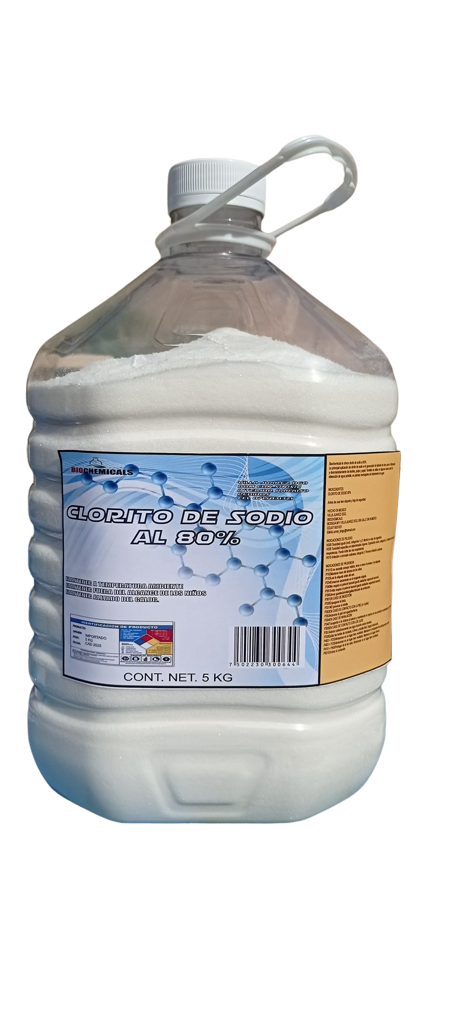 CLORITO DE SODIO AL 80% 5 KG 