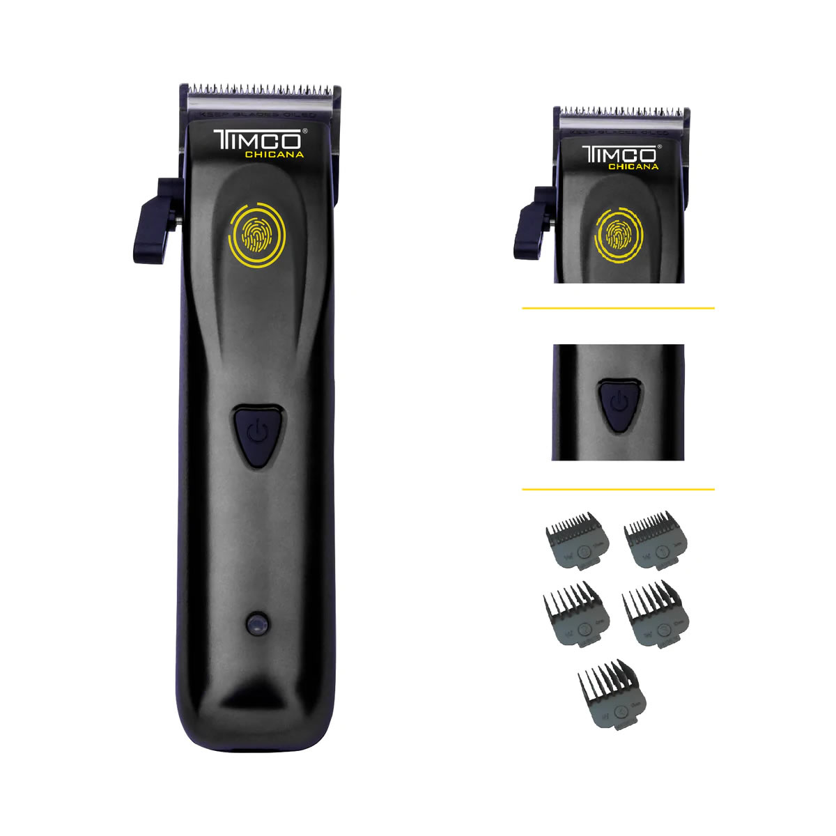 Maquina Para Corta Cabello Inalámbrica Timco Chicana HC80N - Negro
