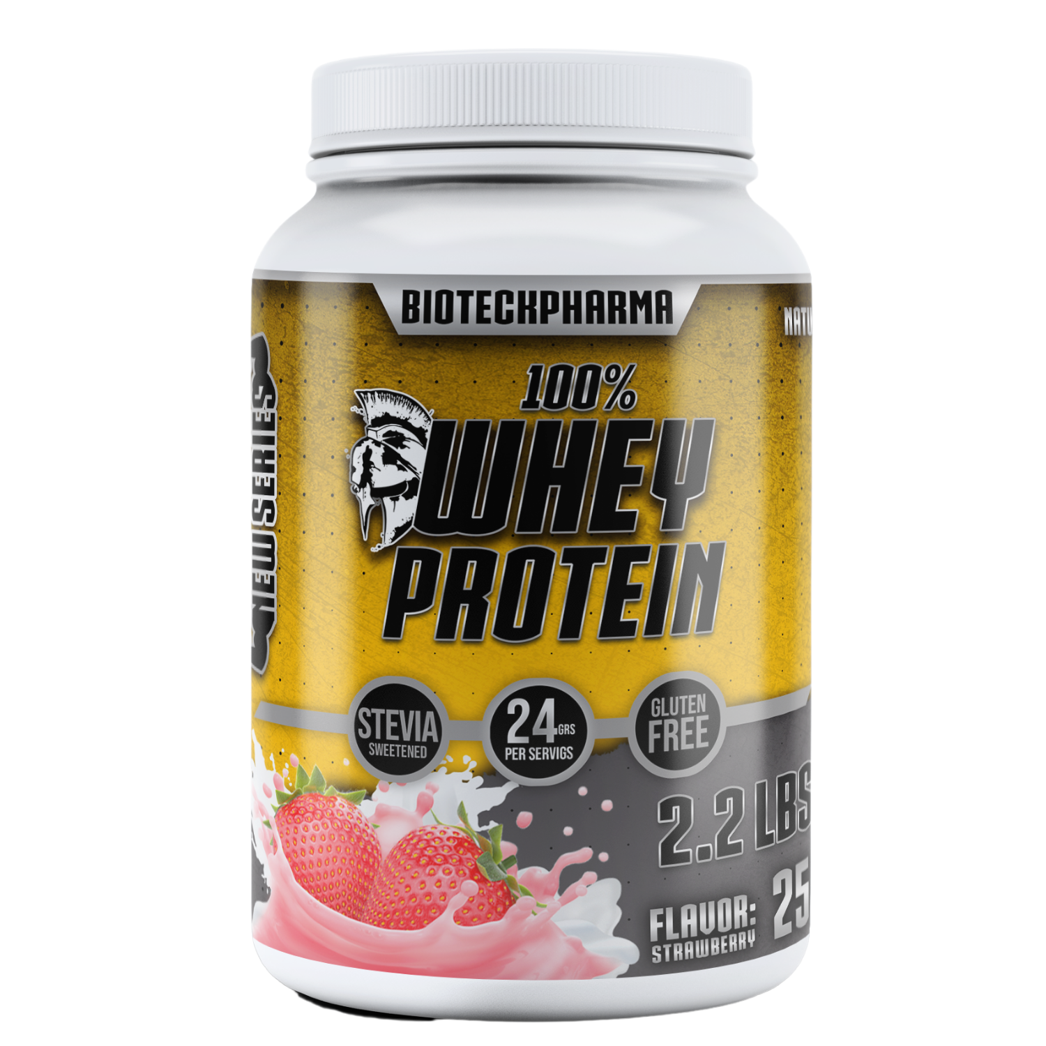 BIOTECKPHARMA| 100% Whey Protein Sabor Fresa 2.20 lbs | 1000 grs.	