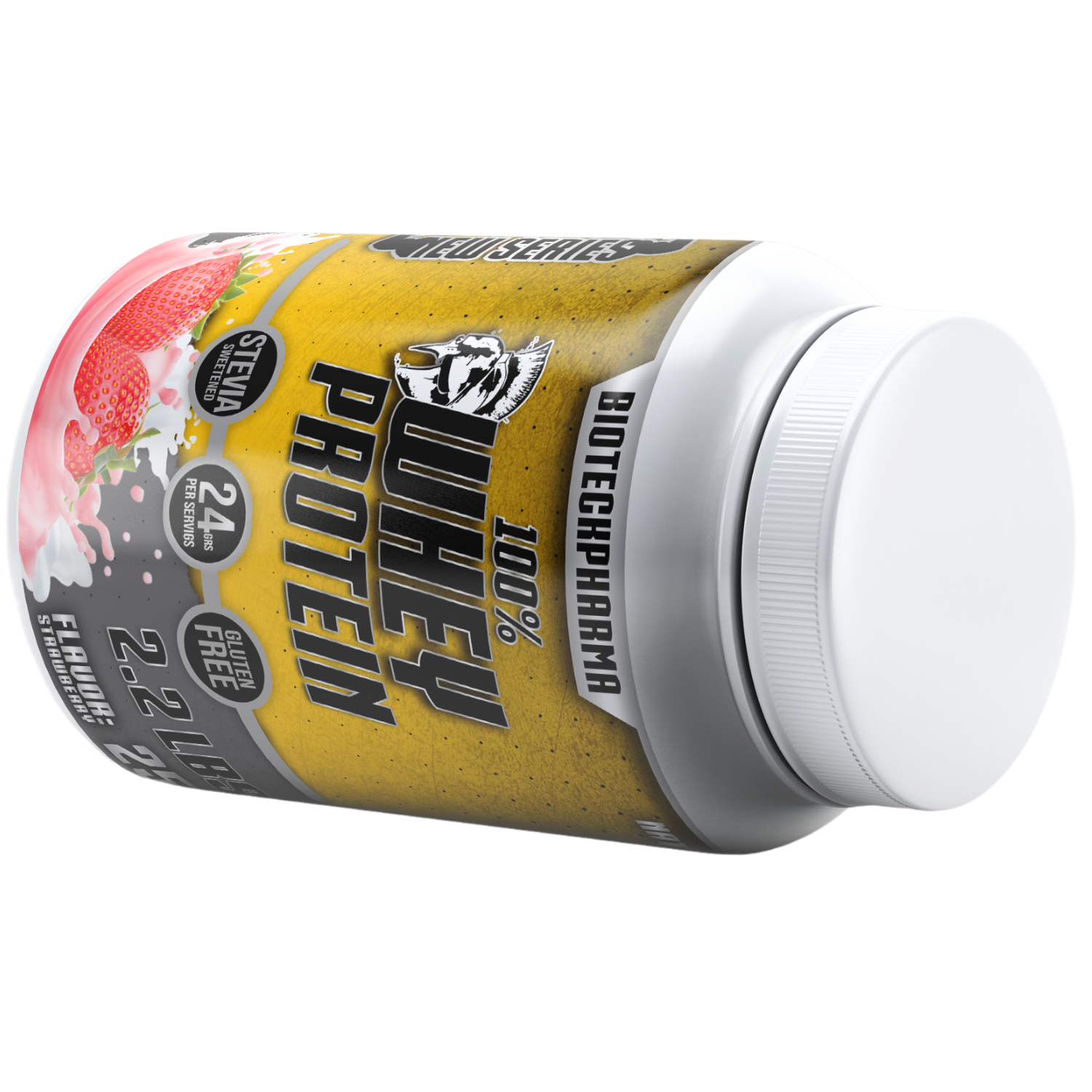 BIOTECKPHARMA| 100% Whey Protein Sabor Fresa 2.20 lbs | 1000 grs.	