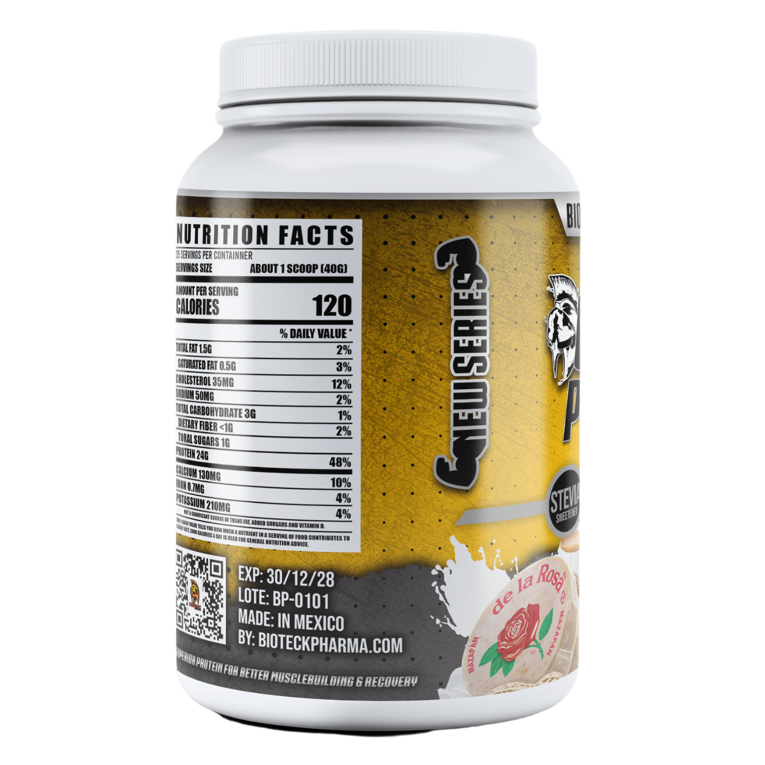 BIOTECKPHARMA| 100% Whey Protein Sabor Mazapan 2.20 lbs | 1000 grs.	