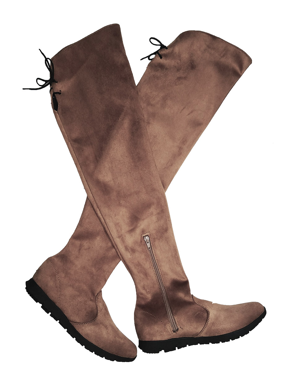 Cuero Botas Hasta La Rodilla De Piso Botas Por La Rodilla Negras