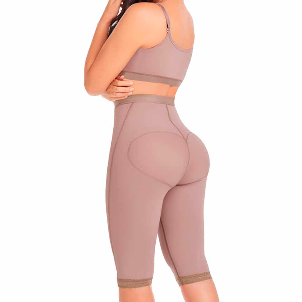 Faja Ciclista Fajate de Cierre Lateral a la Rodilla, Faja Colombiana Moldeadora Lavanta Gluteos y Aplana Abdomen Alta Compresion Fajate.