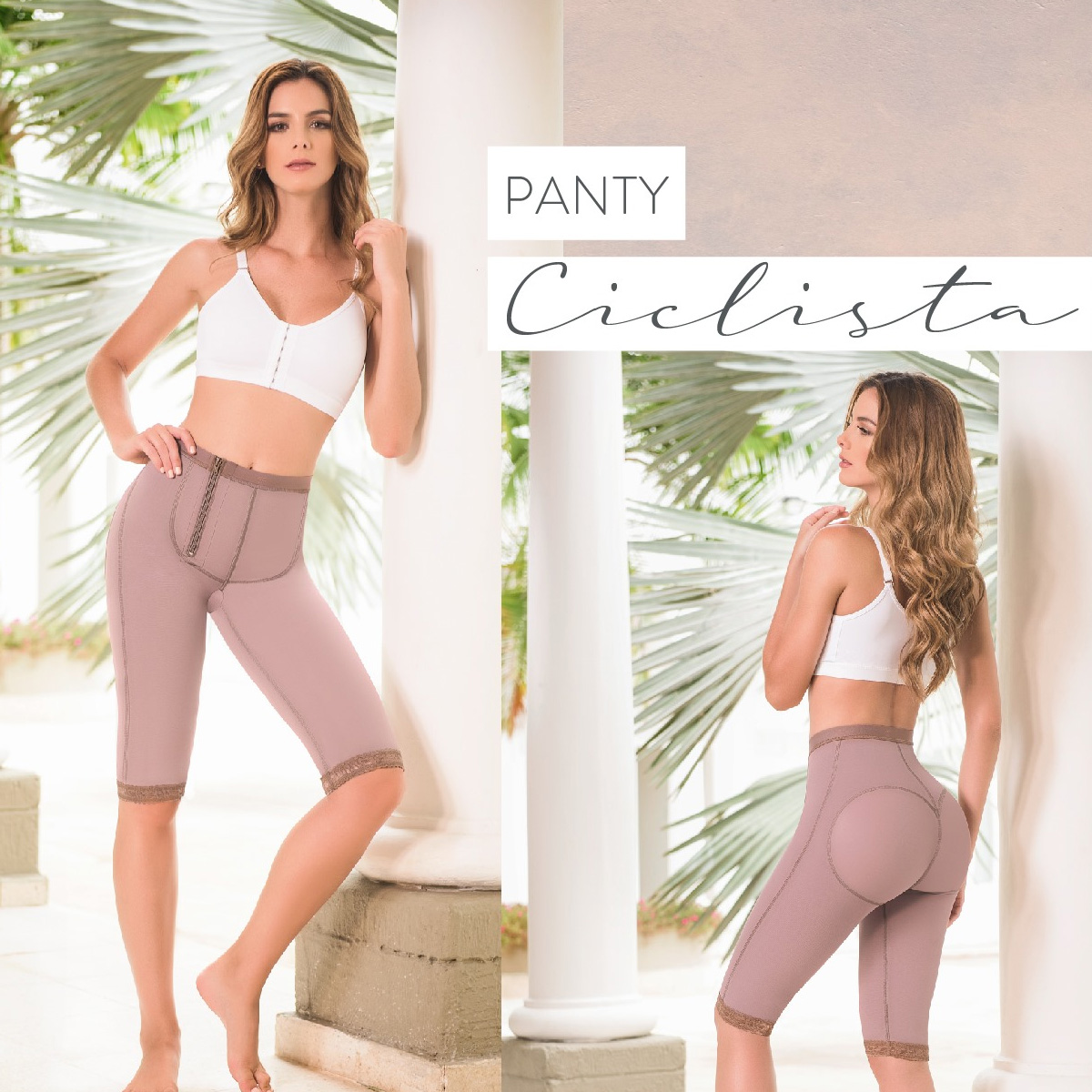 Faja Ciclista Fajate de Cierre Lateral a la Rodilla, Faja Colombiana Moldeadora Lavanta Gluteos y Aplana Abdomen Alta Compresion Fajate.