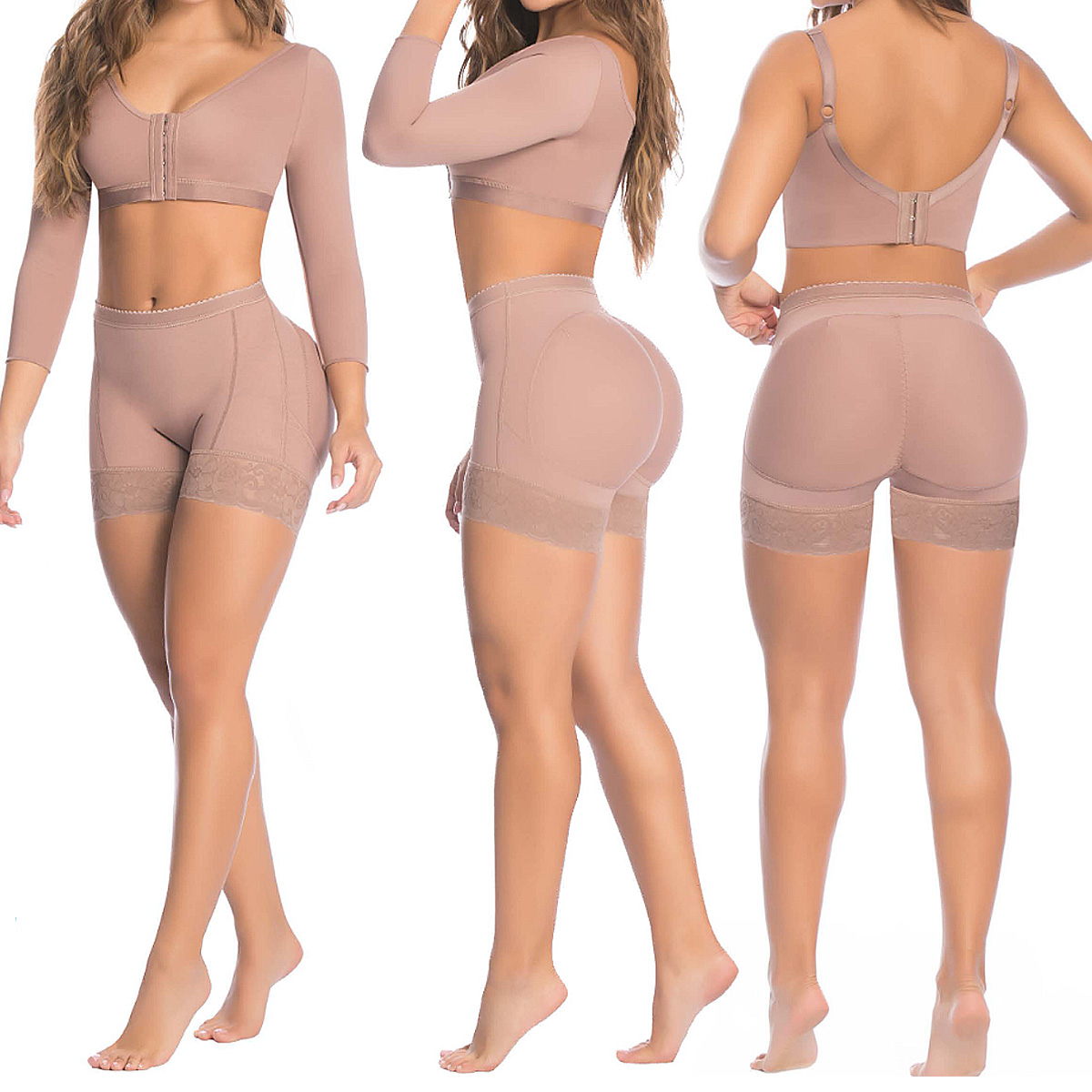 Panty Short Efecto Realce Extra Post Parto Faja Colombiana
