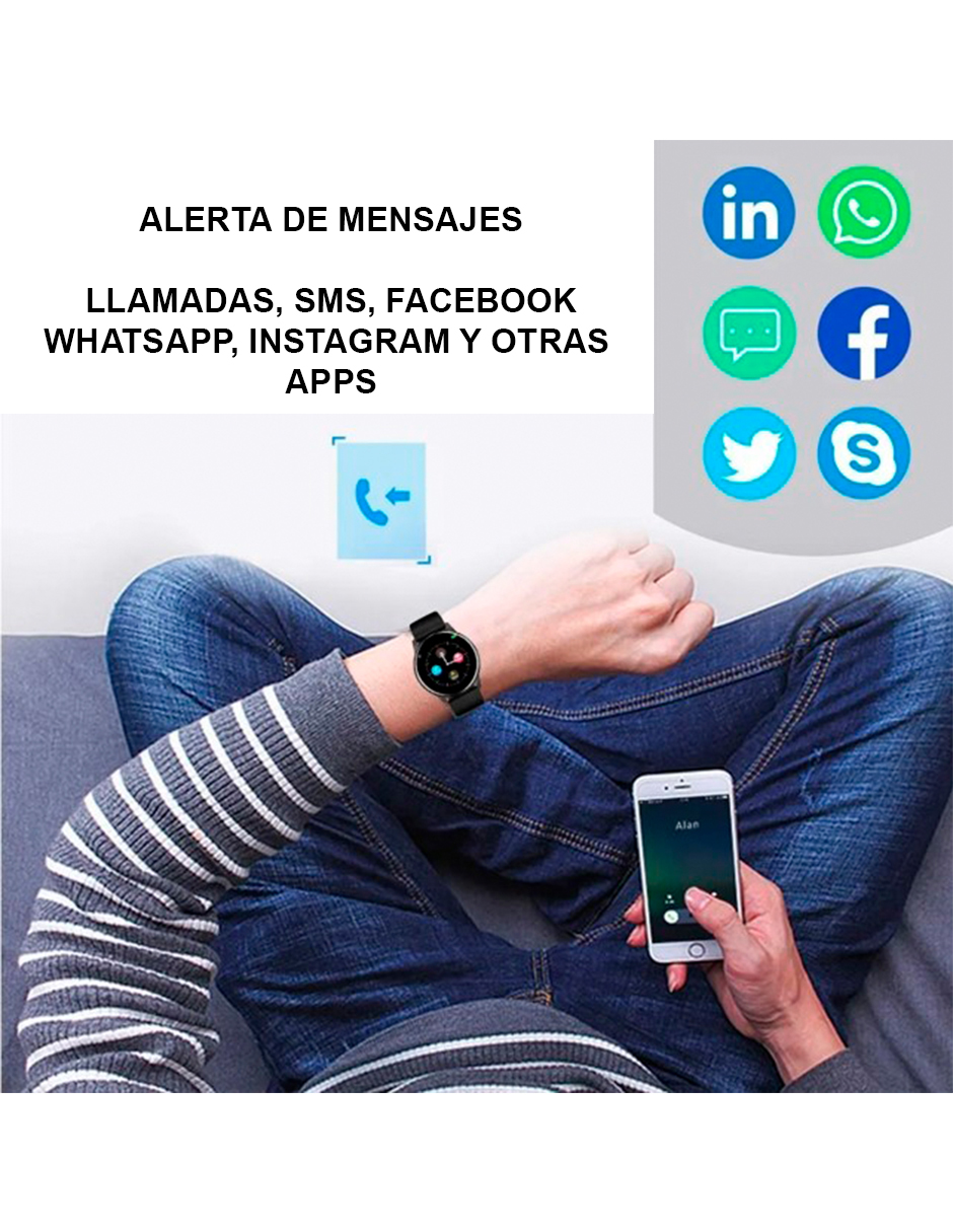 Reloj Inteligente Smart Watch Petukita Box ZL02 Negro