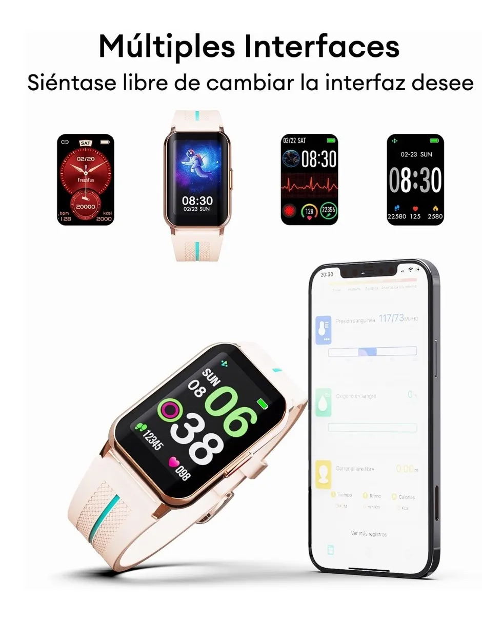 Reloj Inteligente Smart Watch Petukita Box H76 Bluetooth Fitness Dorado