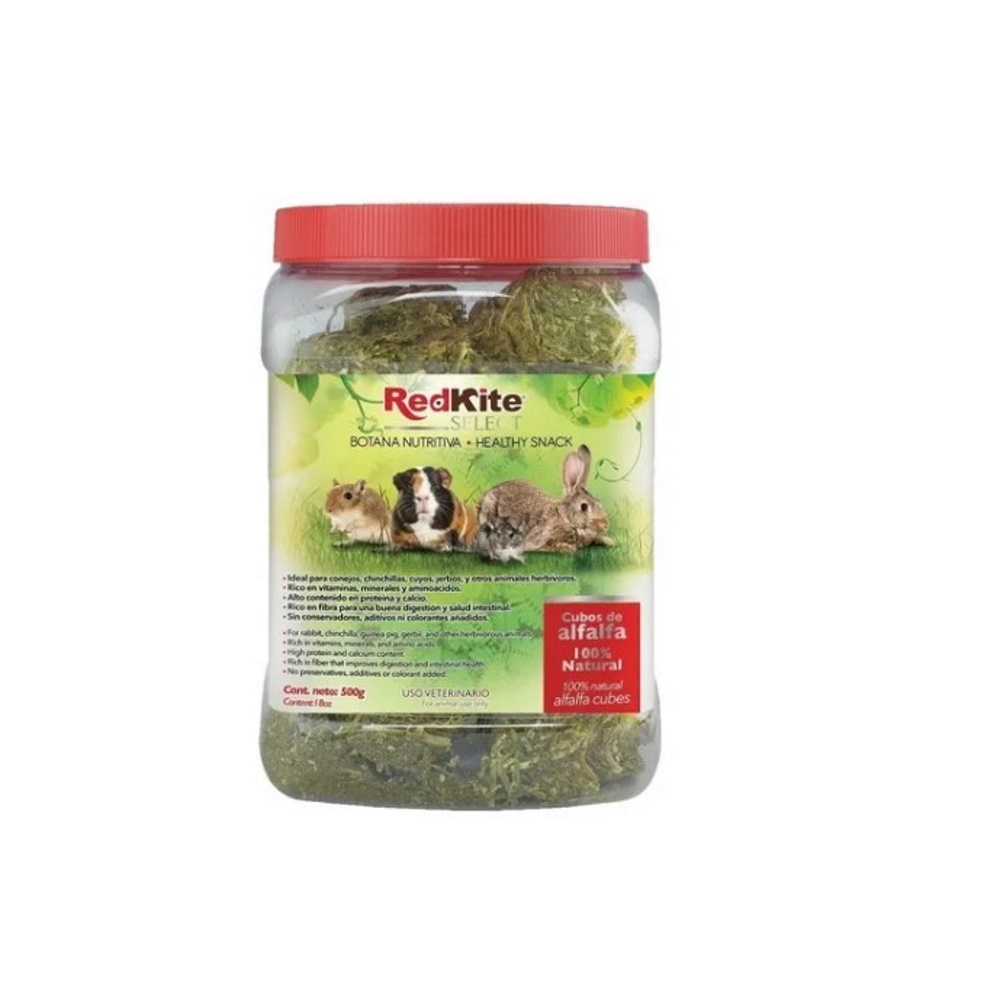 Cubos Alfalfa Natural Deshidratada Roedores 500g Redkite