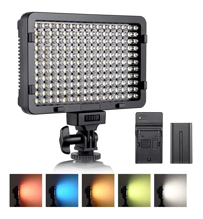 Lámpara De Luz 176 leds Camara De Video Regulable Con Batería
