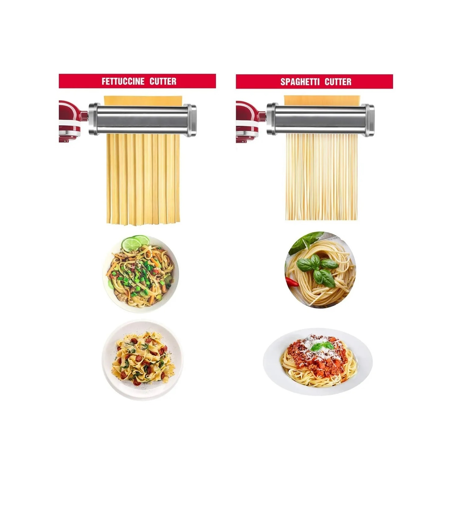 Accesorio 3 En 1 Para Hacer Pasta Para Mezclador Kitchenaid