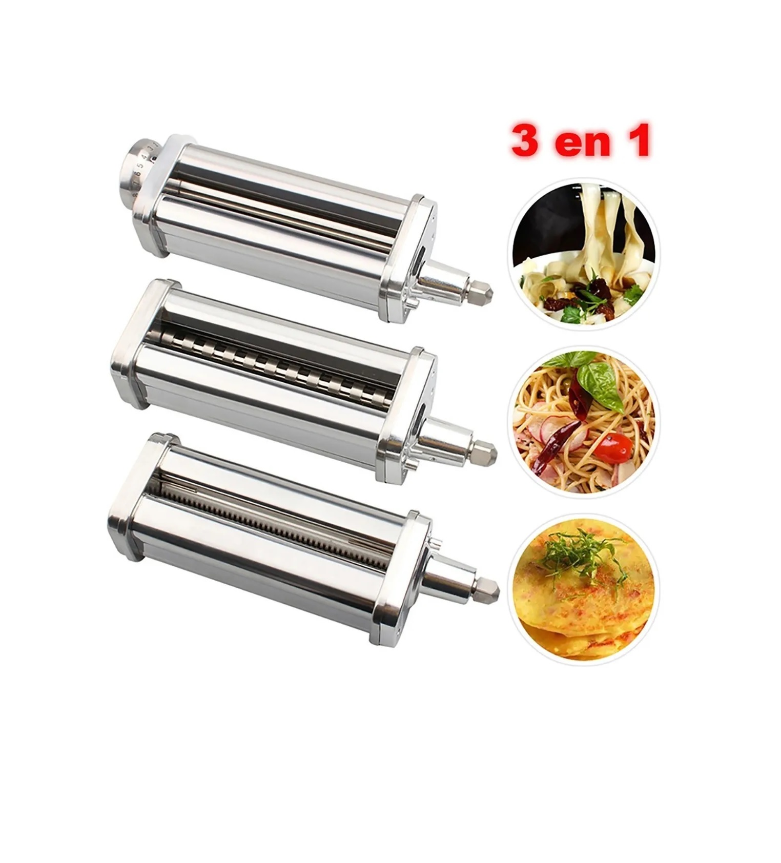 Accesorio 3 En 1 Para Hacer Pasta Para Mezclador Kitchenaid