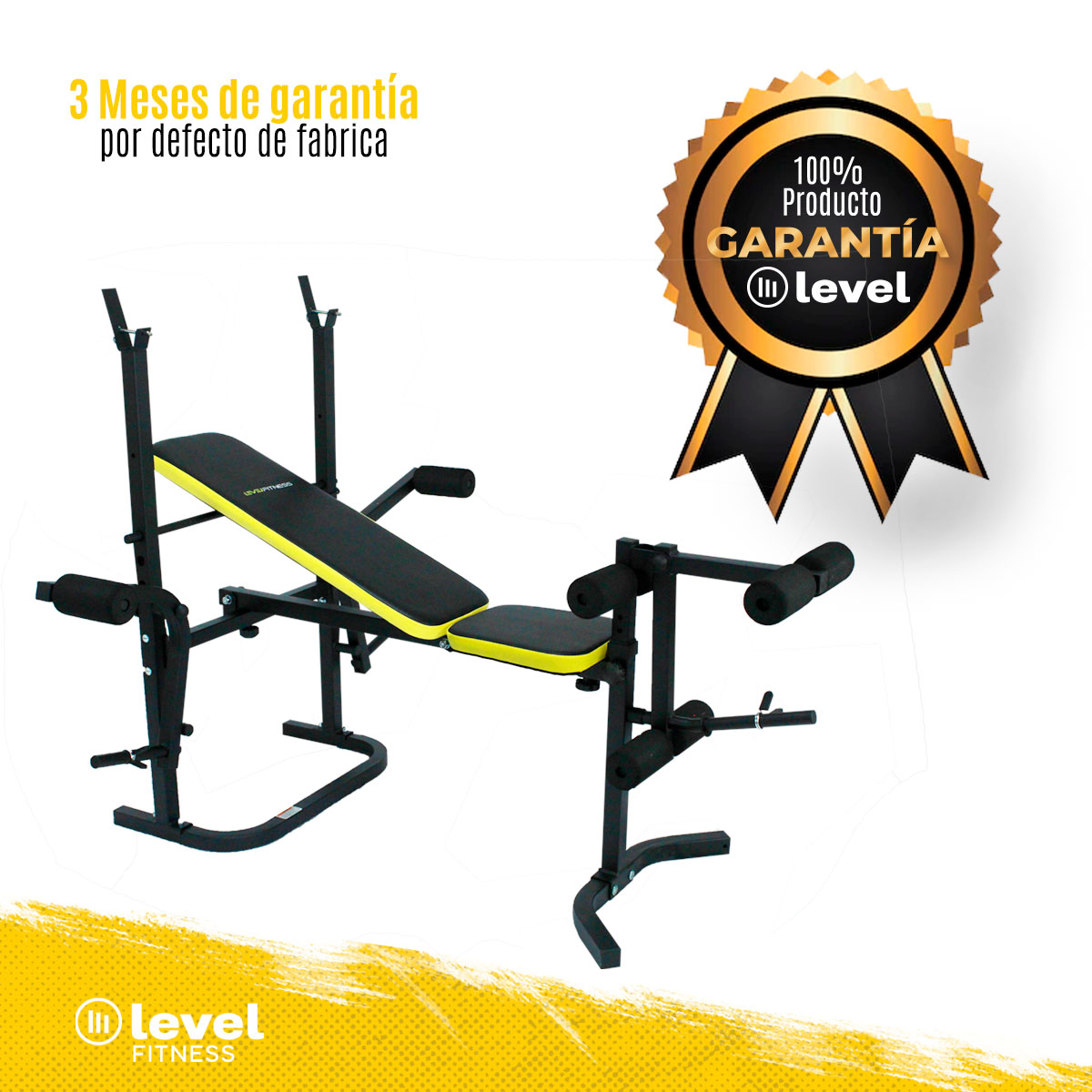 Banco Multiposiciones LOKI Gym Pecho Discos Bicep 5 En 1 Pesas