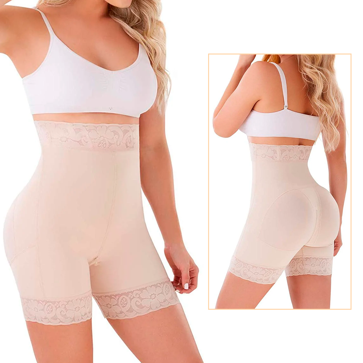 Panty Faja Short con Control Abdominal y Moldeadora, Fajas Colombianas Short Levanta Glúteos, Faja Colombiana Short Realce Natural