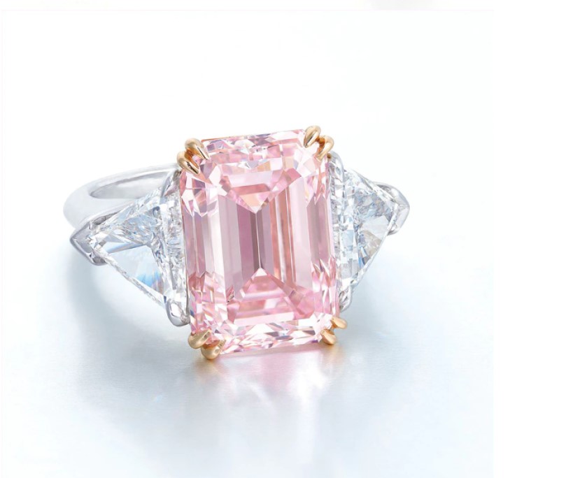 Anillo Promesa Rosa Grande De Circonias En Plata 925