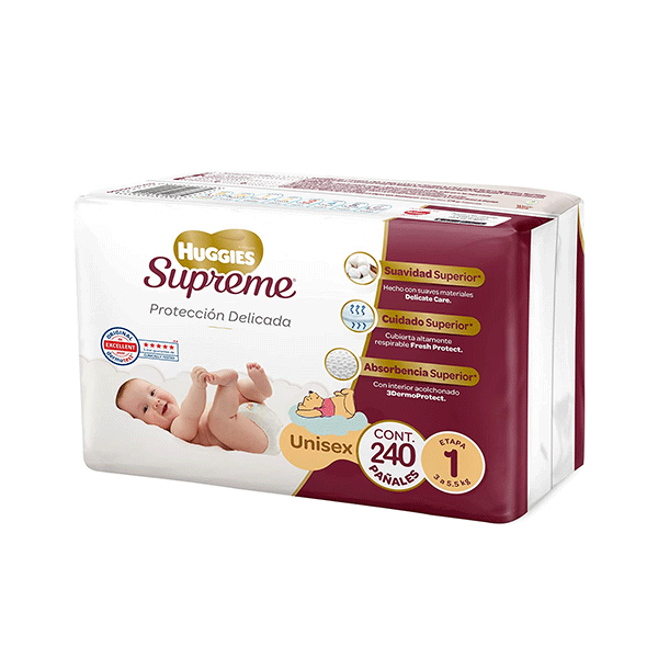 Pañales para bebé Etapa 1 6 Paquetes de 40 pañales c/u