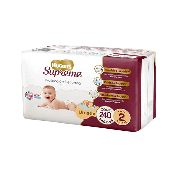 Pañales para bebé Etapa 2 6 Paquetes de 40 pañales c/u