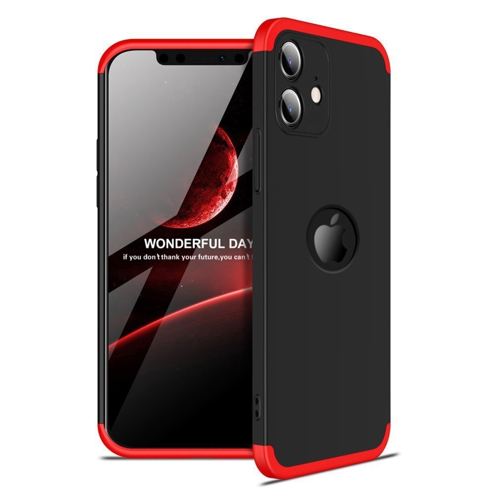 Funda para iPhone 12 Negro con rojo