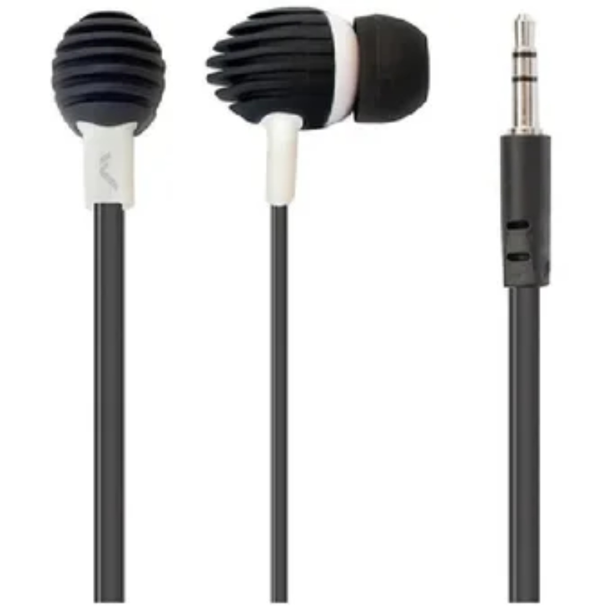 PAQUETE AUDÍFONOS MITZU MH-2015BK ERGONÓMICOS RESISTENTES NEGRO 10PZ ENDY1