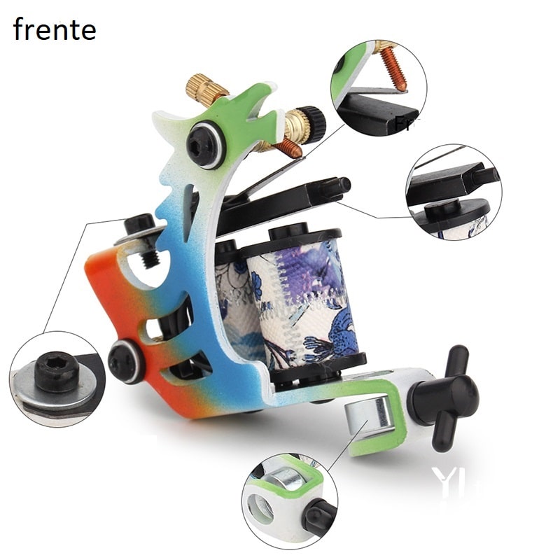 Kit 1 Máquina De Tatuaje Con Accesorios Agujas Fuente Máquina De Bobinas Tatuar Tatuaje Máquina Completa 