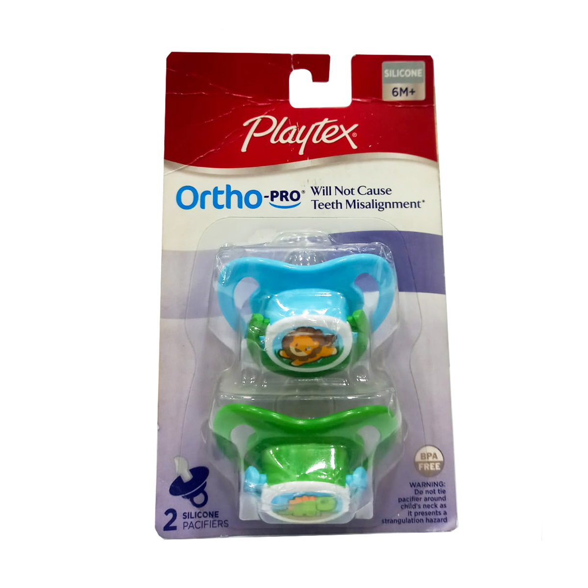 Chupón Binky Playtex Baby 6m León Dino